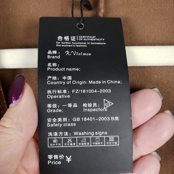 Open Front Velvet Long Robe Jacket Brown Cosplay Steampunk Avant Garde Size M - Picture 6 of 10